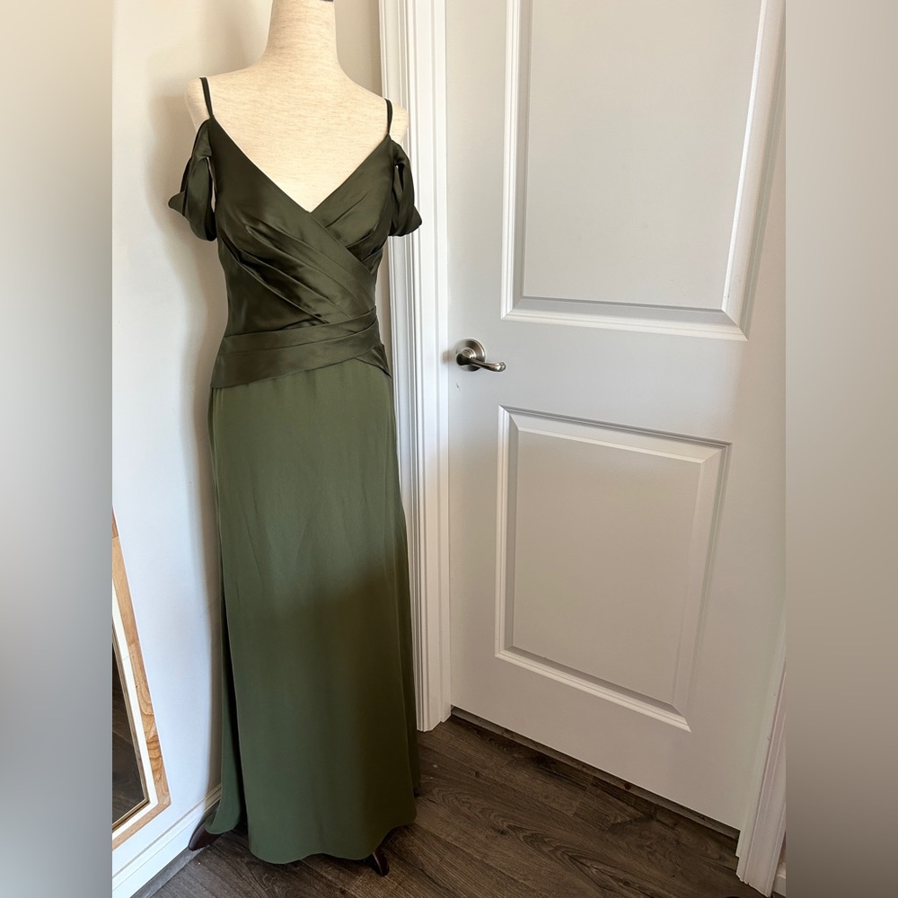 Moss green Vera Wang bridesmaids dress- Size 2